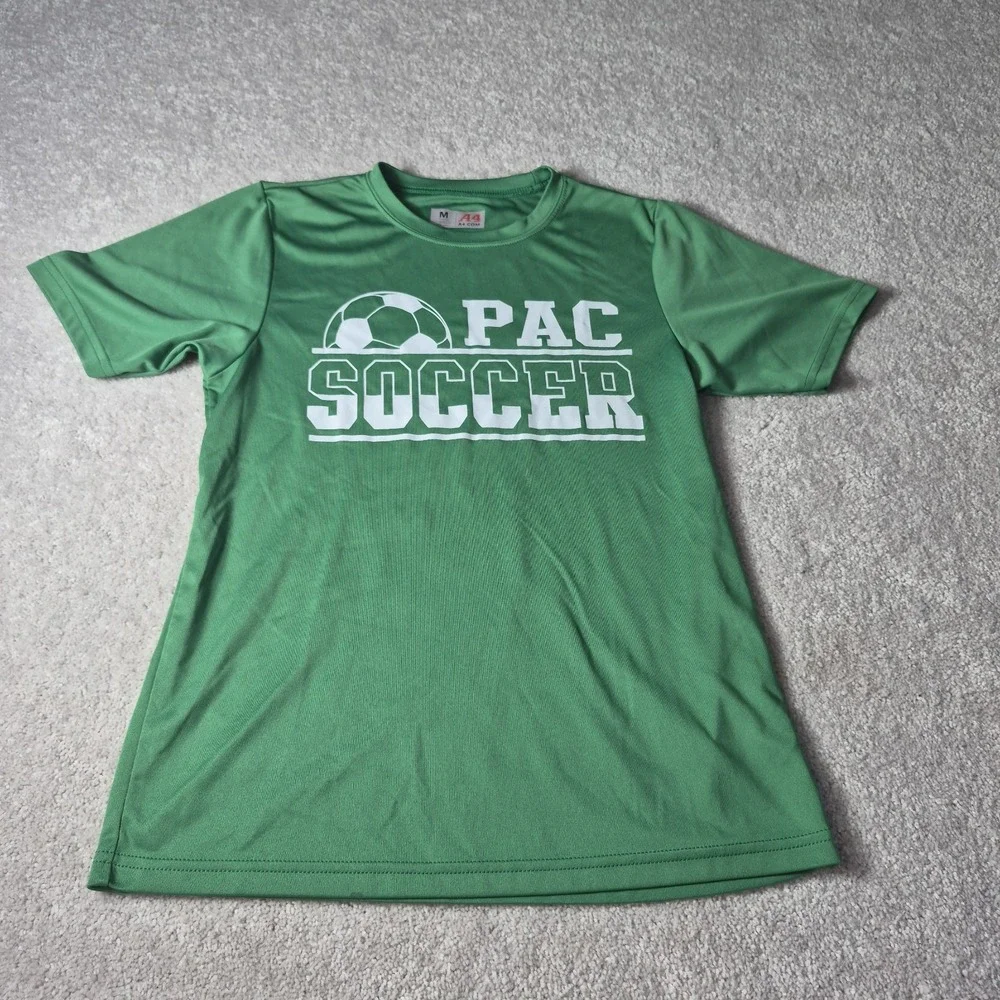 A4 Apparel performance Green PAC soccer t-shirt Youth Size Medium